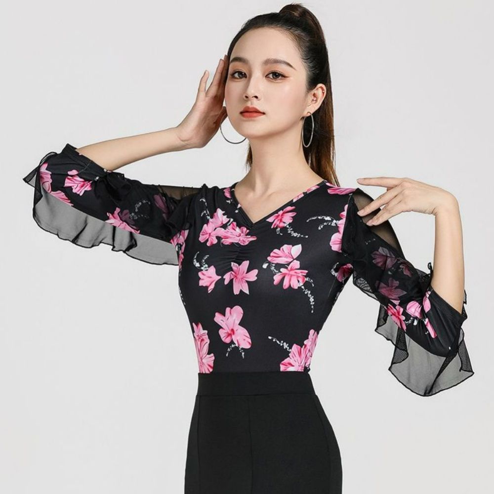 사교 방송 라인댄스 댄스복 반팔티셔츠 여성 여름 이너 레이어드 여자 나시 민소매 루즈핏 - 상품 이미지
