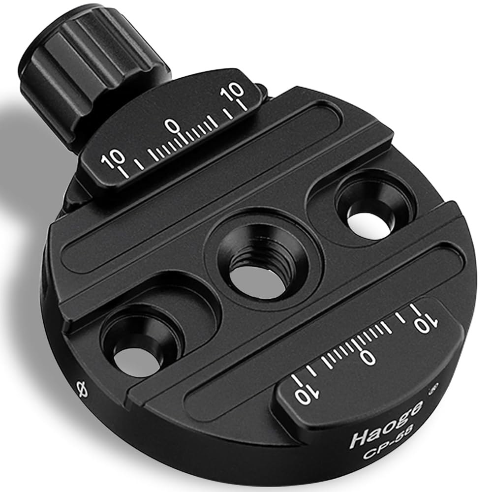 Haoge CP-58 58mm 스크류 노브 퀵 릴리스 클램프 어댑터 마운트 QR 플레이트 카메라 삼각대 볼헤드 모노포드 볼 헤드 핏 아르카 스위스 CP-58 Clamp - 상세 이미지 2