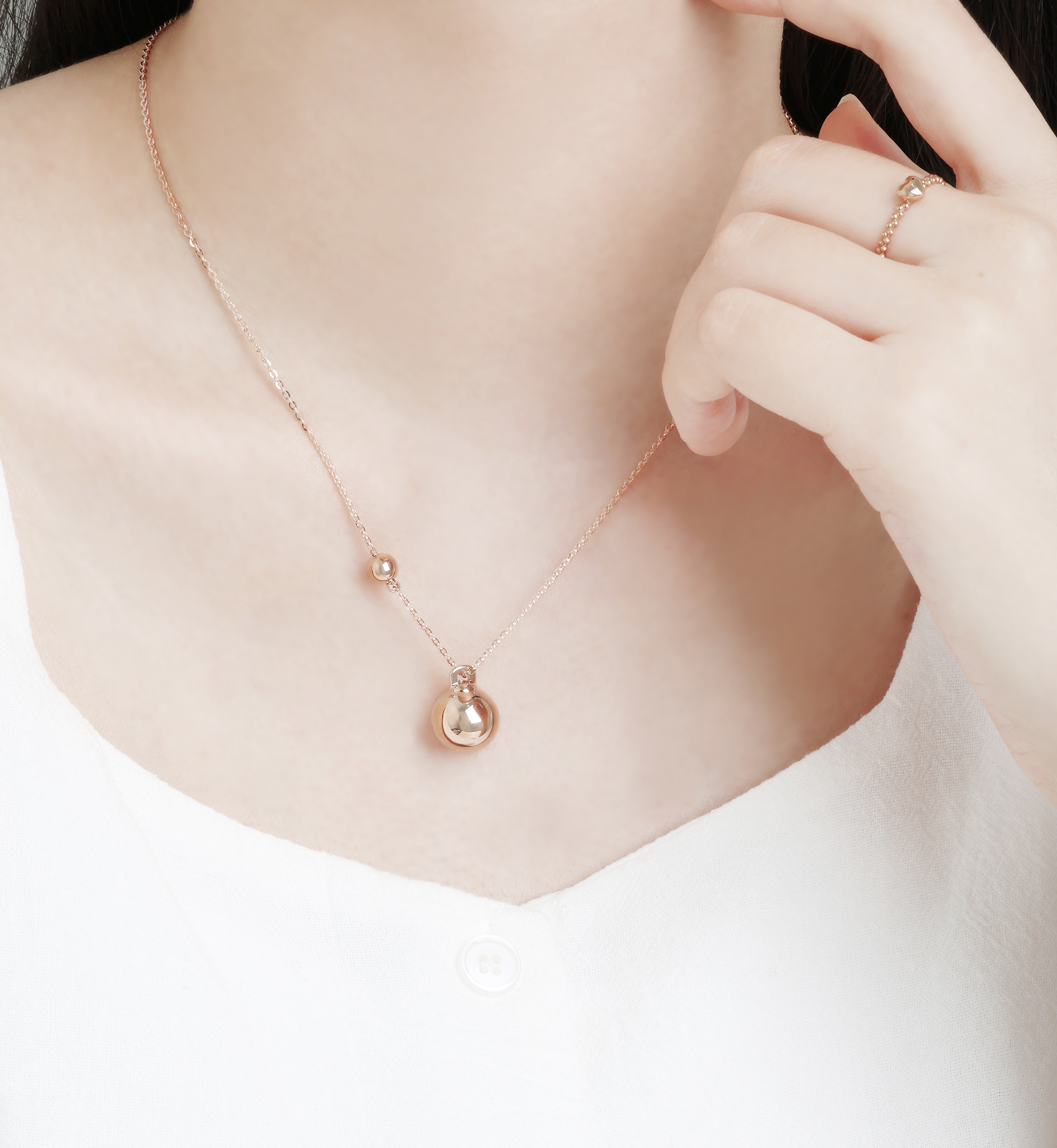 왕볼 펜던트 목걸이 라지 14k 18k 이미지 6
