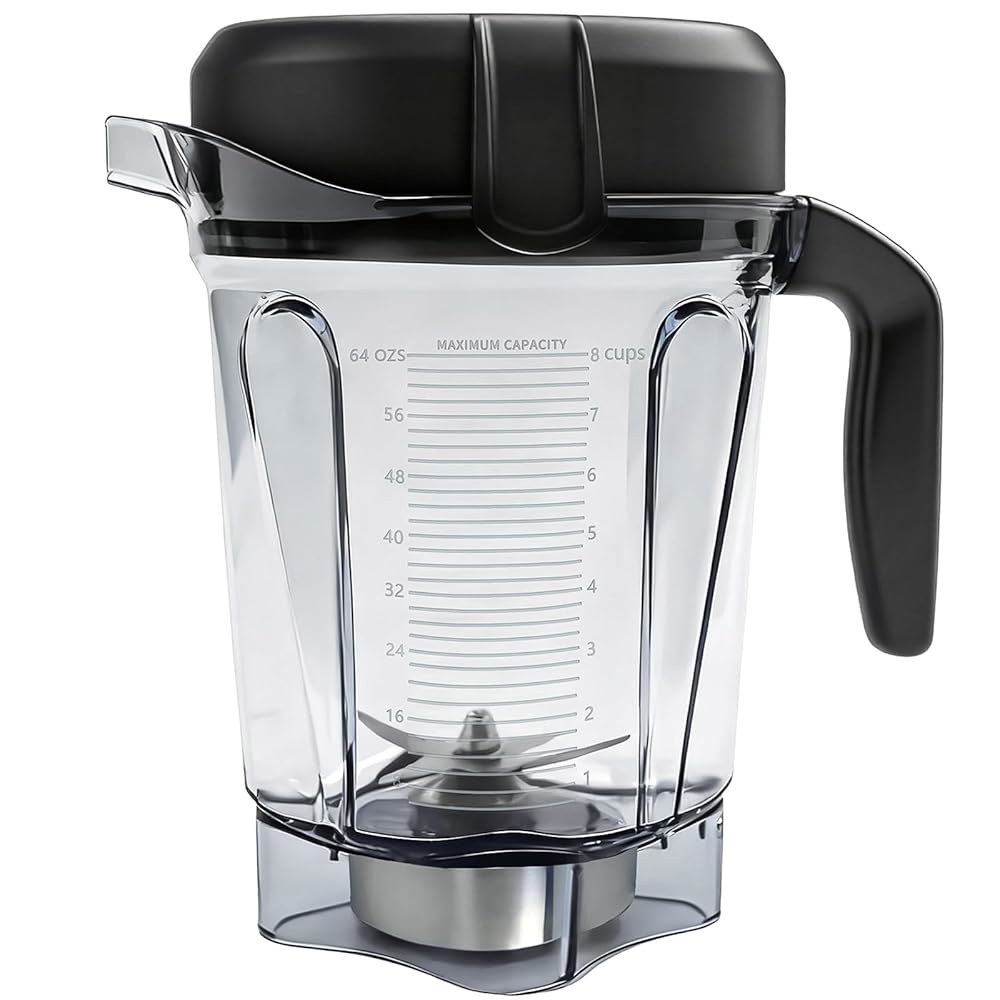 64온스 로우 프로파일 블렌더 피처 용기, Vitamix 5200 750 7500 6300 VM0102 VM0103 VM0197 E310 클래식 /익스플로리안 /상업용 시리즈, - 상품 이미지