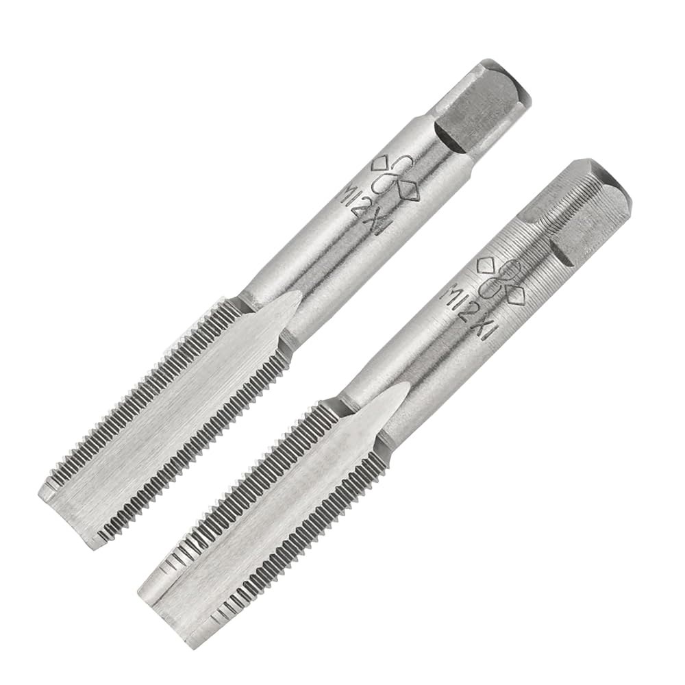 아세틸 M12X1 핸드 탭 및 다이 세트, M12 1mm 미터법 스레드 원형 오른손 M4x0.5 - 상세 이미지 2