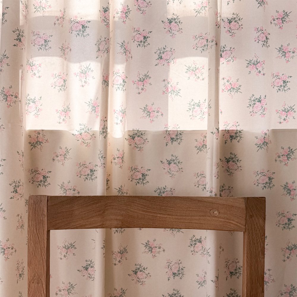 마리엔젤 빈티지 문가리개 창문커튼 로젤린, 145x200cm - 상품 이미지