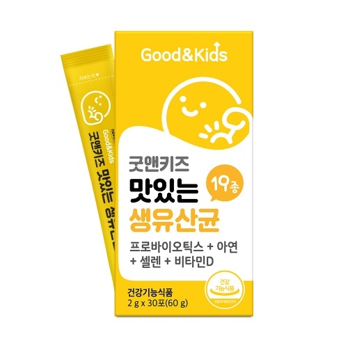 내츄럴플러스 굿앤키즈 어린이 유산균 장건강 요구르트맛 영양제 30포, 3개 - 상세 이미지 2