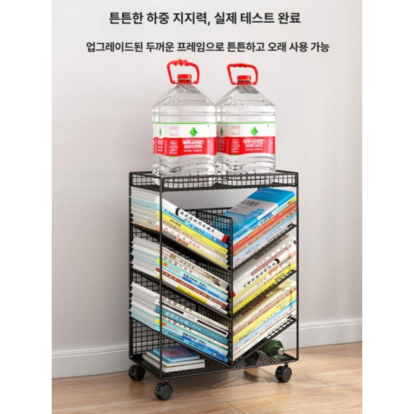 스마트 수납함 이동식 서류 바퀴 정리함 서랍형 보관함 아테네스블랙 확장형좌우바닥형 - 상세 이미지 5