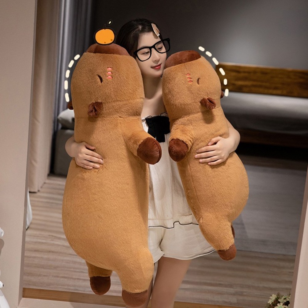 바디필로우 폭신한 롱쿠션 부드러운 베개 카피바라 인형 - 상세 이미지 3