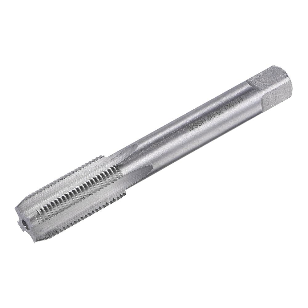 uxcell 나사산 밀링 탭 M14 x 1.25, 미터법 왼손잡이 기계 HSS(고속 강철) 4 스트레이트 플루트 H2 탭핑 나사 수리 도구 M11 x 1.25 - 상품 이미지