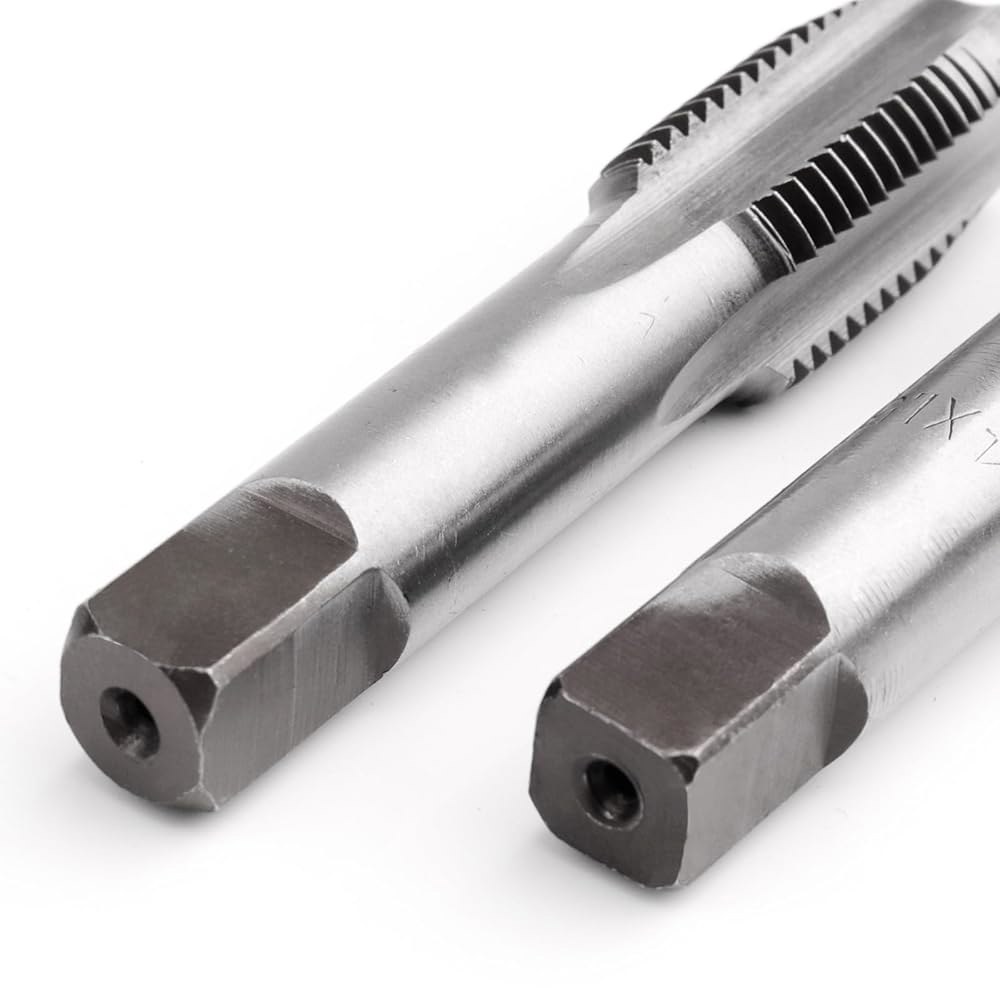 LWCUSNJ M14 X 1.5 미터법 핸드 탭, 1쌍 오른손 나사산 탭(M14 1.5) M12 X 1.25 - 상세 이미지 3
