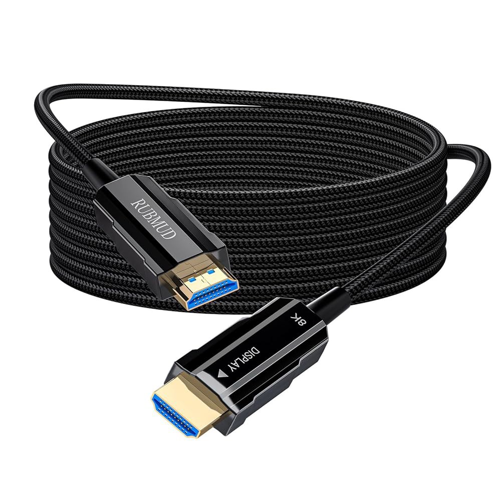 8K 길이 HDMI 2.1 케이블 25피트, 광섬유 땋은 코드, 고속 액티브 케이블, 48Gbps, 8K@60Hz 4K@120Hz, 다이나믹 HDR, eARC, HDCP 2.2&2 - 상품 이미지
