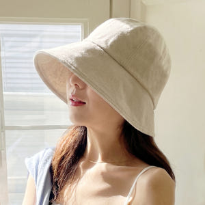챙넓은모자 여름 산책 휴양지 비치 여행 자외선차단 린넨 벨크로 모자 솔직 후기 | 실사용자 리뷰 분석 - 상품 이미지 1