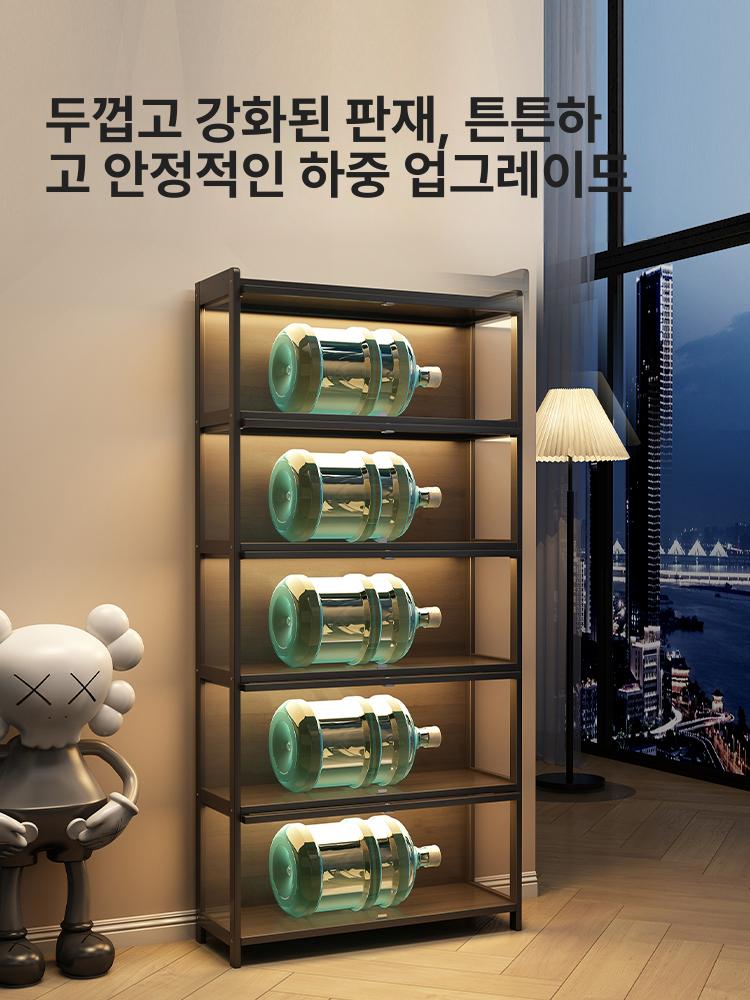 피규어 장식장 아크릴 진열장 레고 보관 전시 케이스 5칸 50 블랙 - 상세 이미지 4