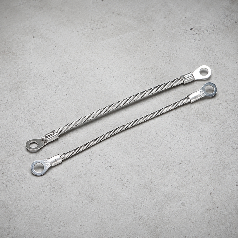 태양광 패널 접지점퍼 4SQ 100mm Ø5mm 100개 케이에스이 - 상품 이미지