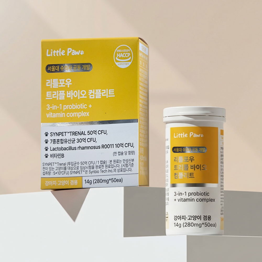리틀포우 강아지 유산균 프로바이오틱스 트리플 바이오 컴플리트 장건강 280mg 50ea - 상세 이미지 2