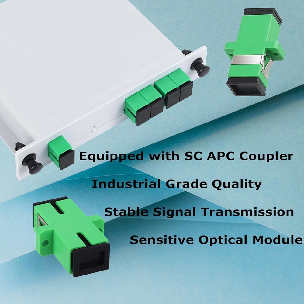 Xunsomten - SC / APC 1x4 PLC 광섬유 분할기 2대, 가정용 배선, 배전함, 네트워크 룸, LAN을 위한 삽입 카세트 카드 1~4대 1 to 2 1pc - 상세 이미지 3