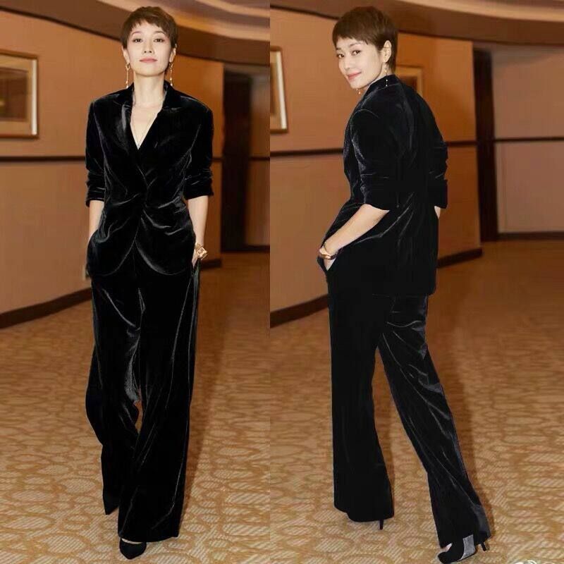 해외여성 상의 캐주얼 스커트 반바지 루즈핏 반팔티 셋업 와이드팬츠 투피스세트 캐주얼세트 블랙 S - 상세 이미지 2