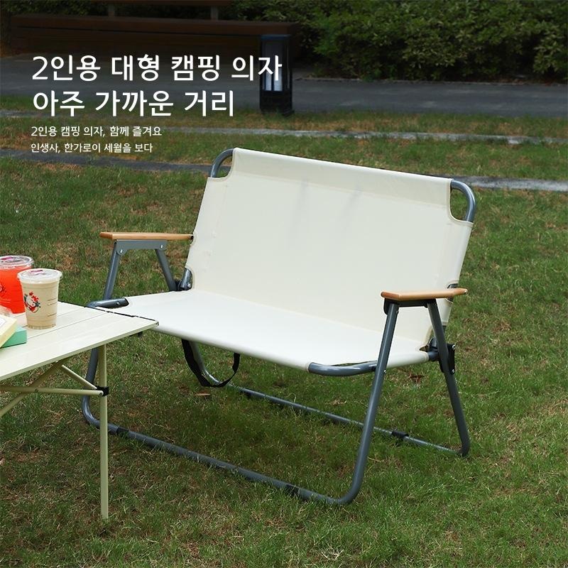 캠핑 의자 접이식 휴대용 등받이 낚시 카키 1인용 - 상세 이미지 2