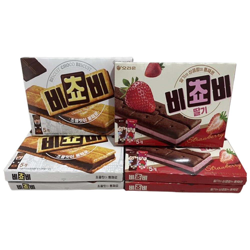 오리온 비쵸비 초코 125g x 3박스 + 딸기 125g x 3박스