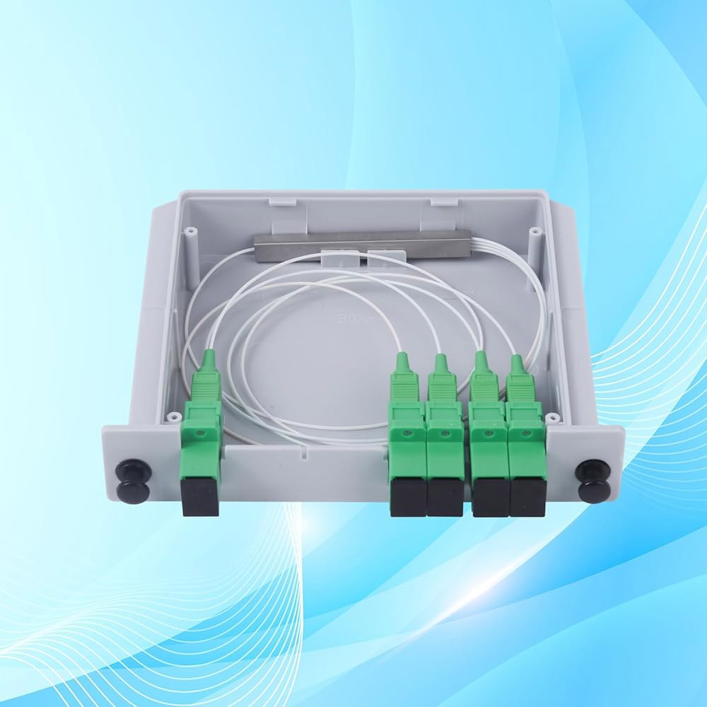 Xunsomten - SC / APC 1x4 PLC 광섬유 분할기 2대, 가정용 배선, 배전함, 네트워크 룸, LAN을 위한 삽입 카세트 카드 1~4대 1 to 2 1pc - 상세 이미지 2