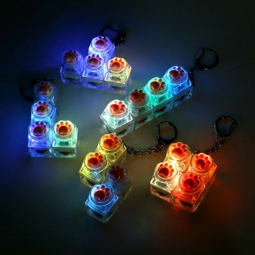 자광 딸깍이키링 LED-캣츠4구1p 키캡 테트리스게임 감성키링4구 캣츠키링 - 상세 이미지 2