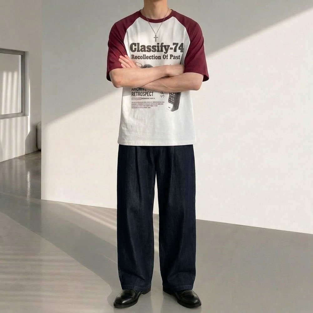 남자생지데님 남자여름청바지 쿨진 블랙진 이미지 8