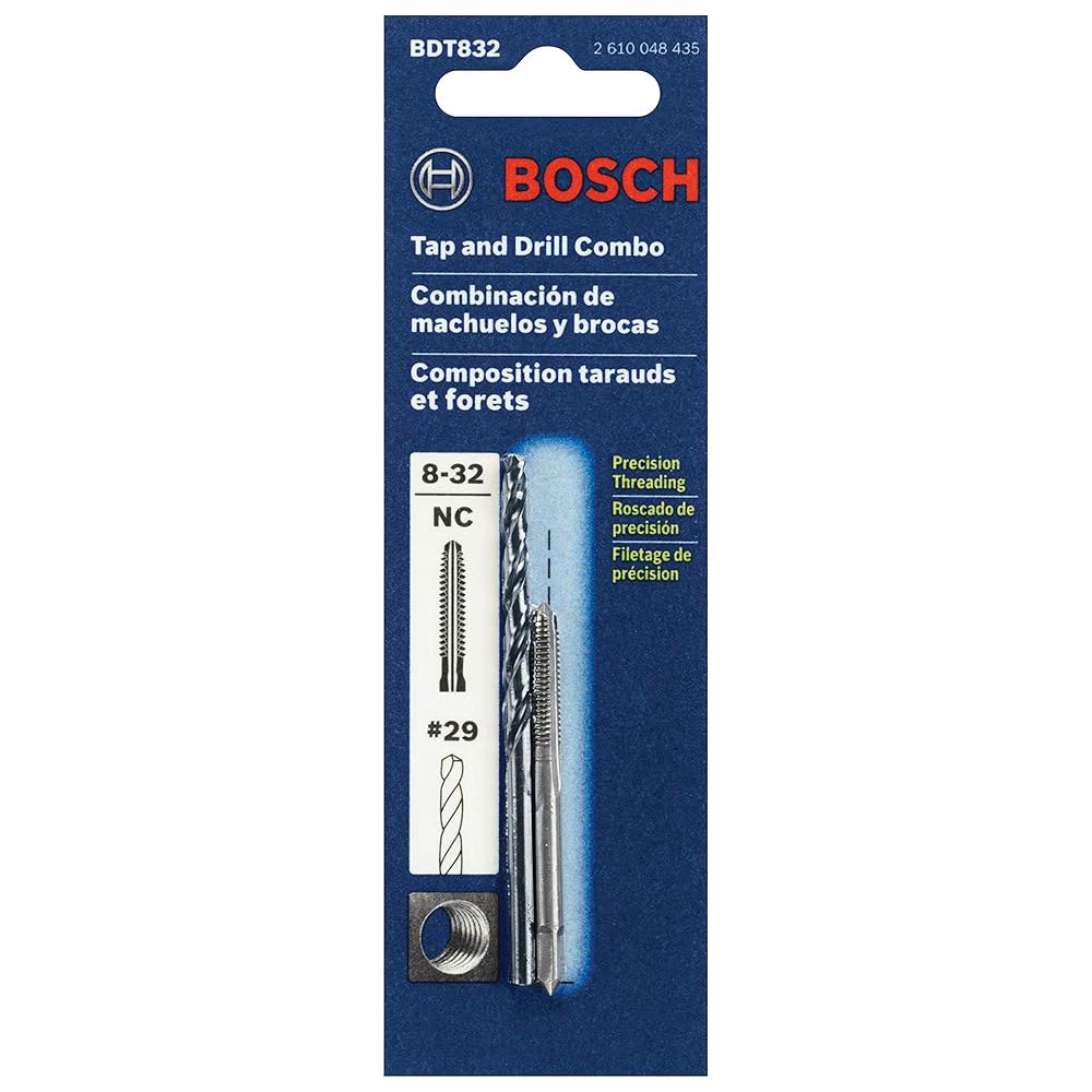 BOSCH BDT832 8-32 플러그 탭 및 No. 29 드릴 비트 콤보 세트 - 상세 이미지 2
