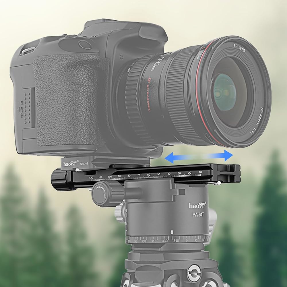 카메라 클로즈업 매크로 촬영 장비 Arca Swiss RRS Benro Kirk를 위한 Haoge 140mm 노달 슬라이드 더블 도브테일 포커스 레일 플레이트, 금속 퀵 릴리스 - 상세 이미지 3