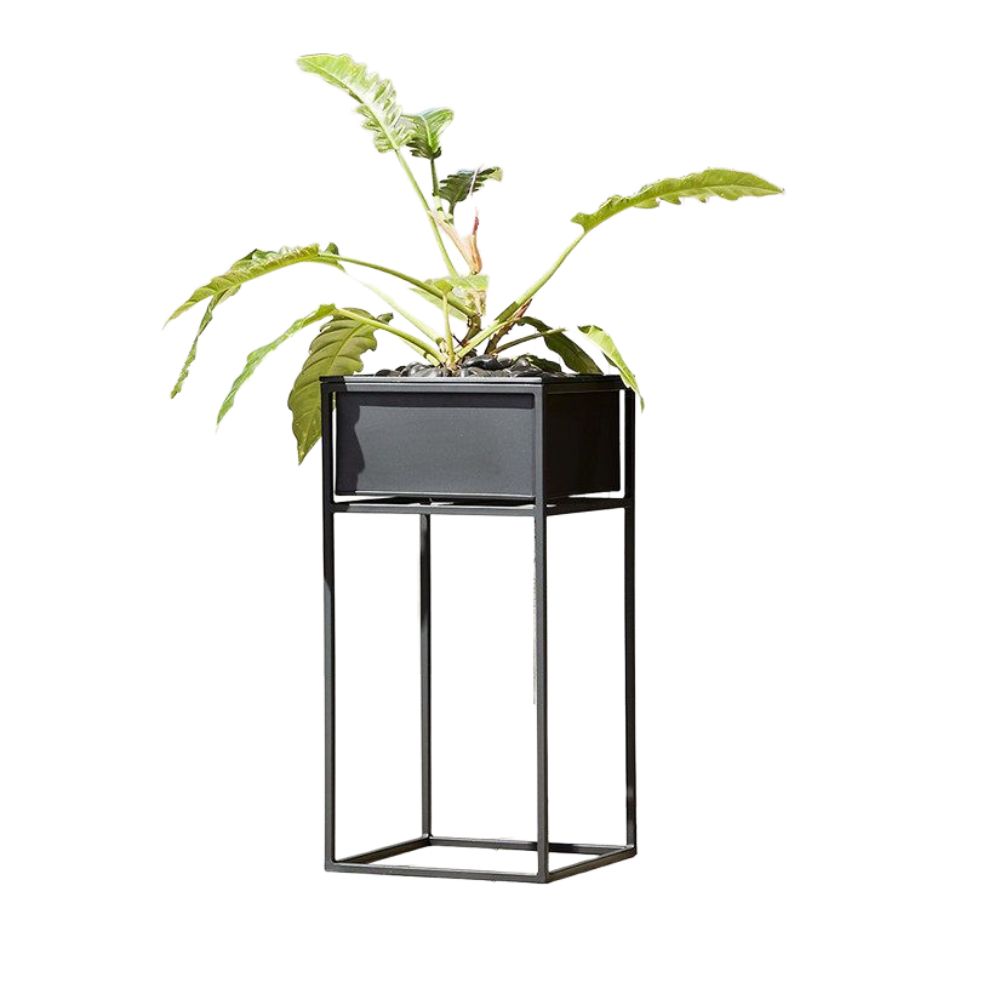 철제 화분 받침대 야외 정원 발코니 식물 선반 길이30x폭30x높이70 cm - 상품 이미지