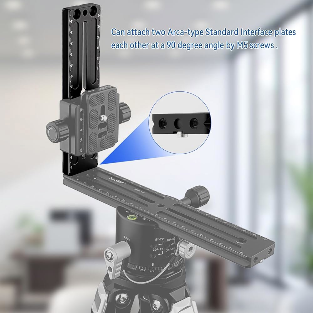 카메라 삼각대 볼헤드 클램프 장착 RRS 벤로 아르카 스위스 선웨이포토용 Haoge HQR-160 160mm 다목적 롱 퀵 릴리즈 익스텐더 레일 슬라이딩 플레이트 120mm - 상세 이미지 3
