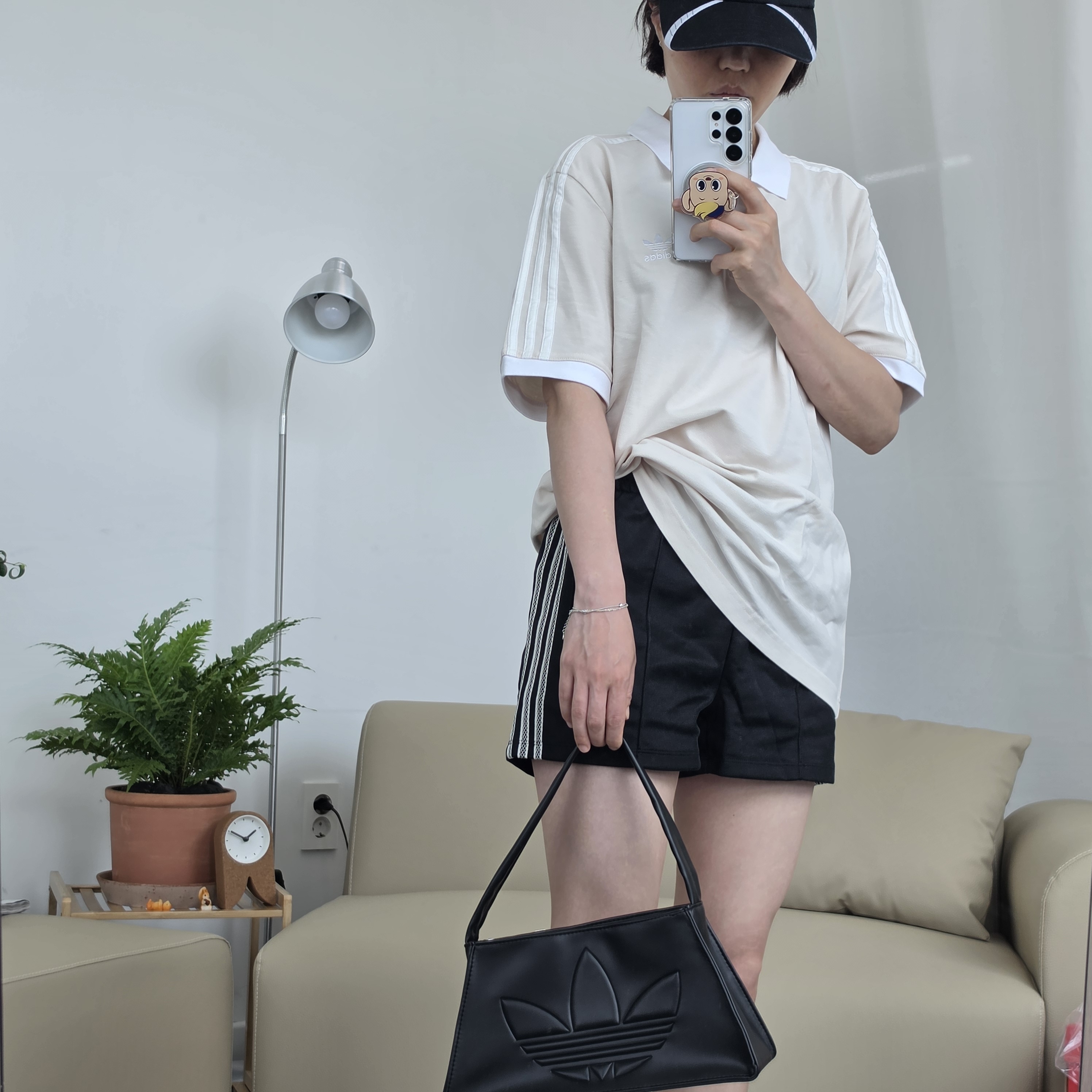 아디다스 3S클래식 폴로 카라 반팔 셔츠 남녀공용 IZ3070 - 상세 이미지 5