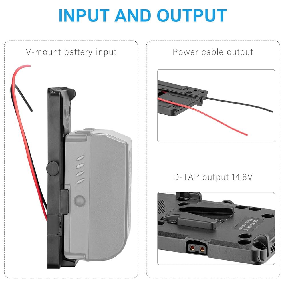 포미토 V 마운트 V-락 D-탭 BP 배터리 플레이트 어댑터, 14.4V ~ 16.8V 출력 - 상세 이미지 2