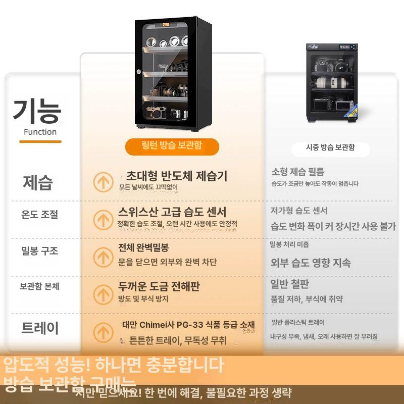 프리미엄 제습함 전자제습 캐비닛 수납함 20L 보관함 [40l] CNC 블랙 - 상세 이미지 4