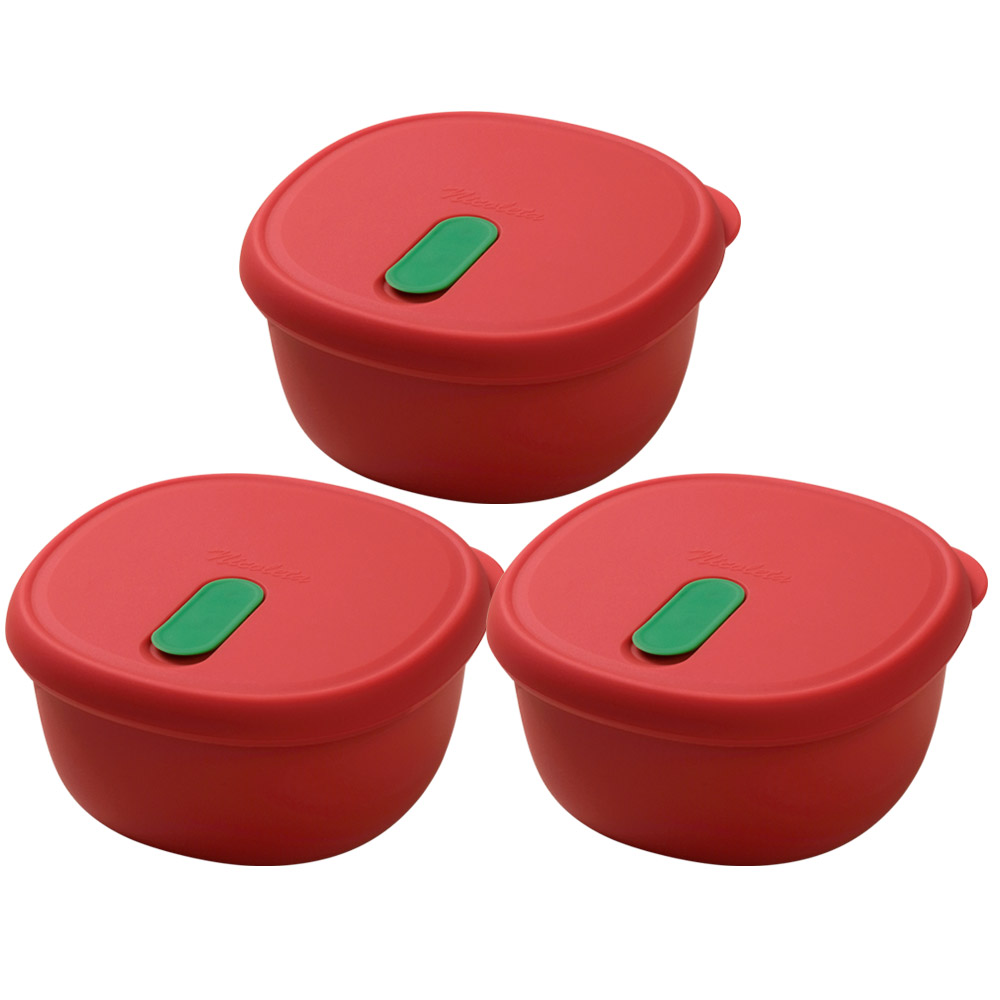 국산 냉동밥보관용기 실리콘밥팩 밀폐 소분용기 350ml 1종, 토마토 (사각), 3세트 - 상품 이미지