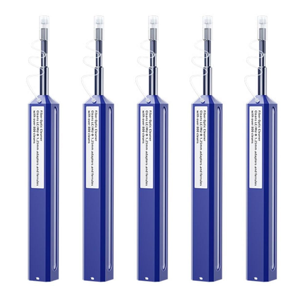 제니트라 광섬유 클리너, 5PCS 클리닝 펜 1.25mm 페룰 LC / MU FTTH 커넥터 도구 800회 이상 사용 1 LC 1.25mm Cleaner Pen - 상품 이미지
