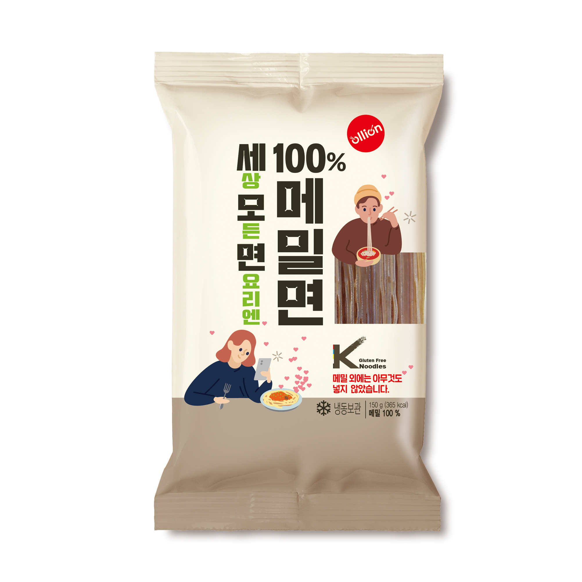 올리온 세모면 100% 메밀면 냉모밀 모밀 메밀 국수 막국수 야끼소바 면 150g, 1개 - 상품 이미지