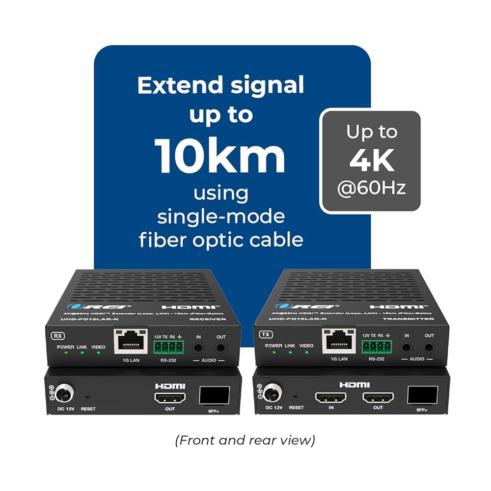 SDVoE 기술, 루프 아웃, 오디오 임베딩 및 추출 u2013 CEC, RS-232(UHD-FO10LAR-K)로 최대 10km까지 광섬유 익스텐더를 통한 OREI 4K@60Hz - 상세 이미지 2