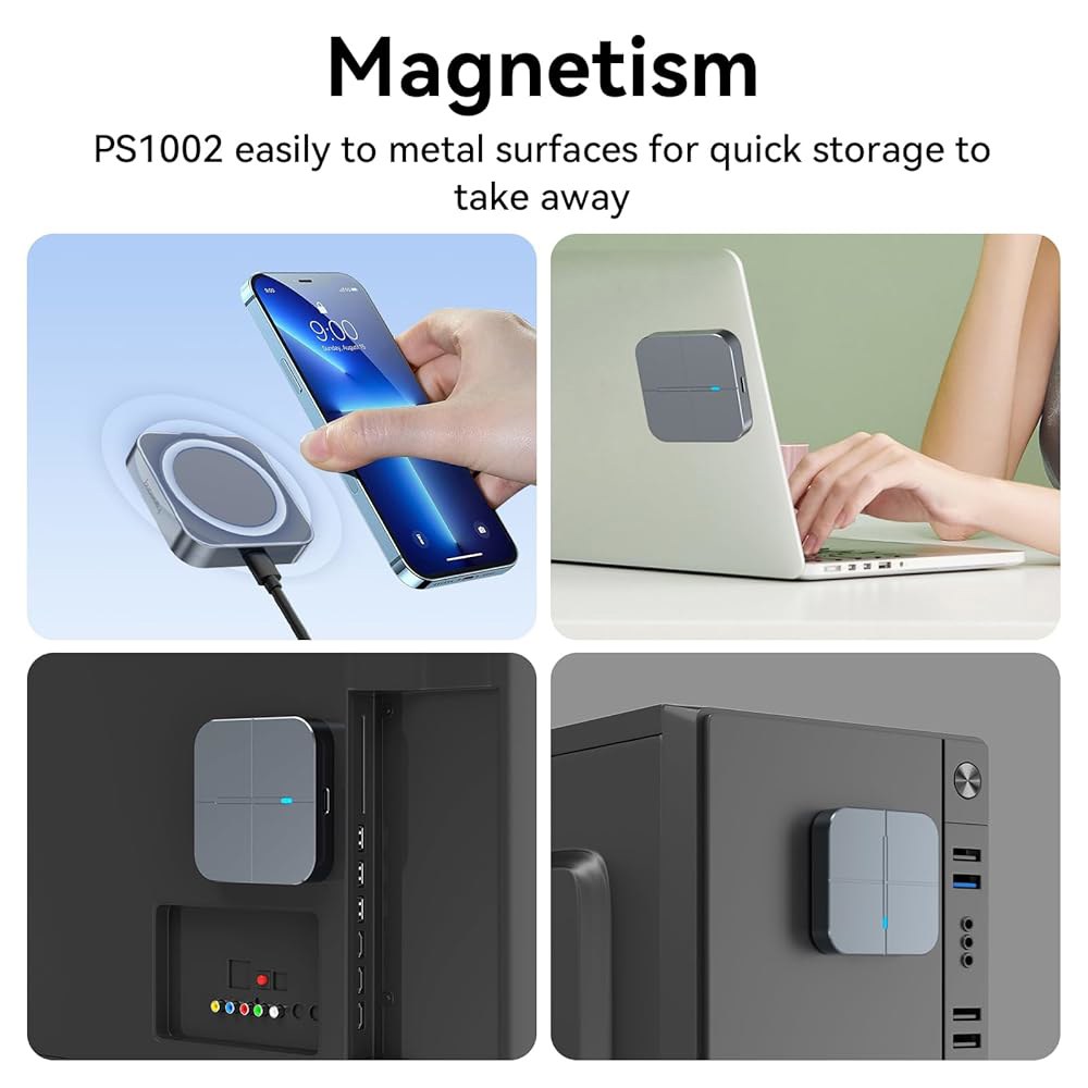 판샹 휴대용 SSD 마그네틱 500GB, 최대 1050MB /s USB 3.2 Gen2, 외장 솔리드 스테이트 드라이브 타입-C, 스마트폰/노트북/전문가/게임용 견고하고 신뢰할 - 상세 이미지 3