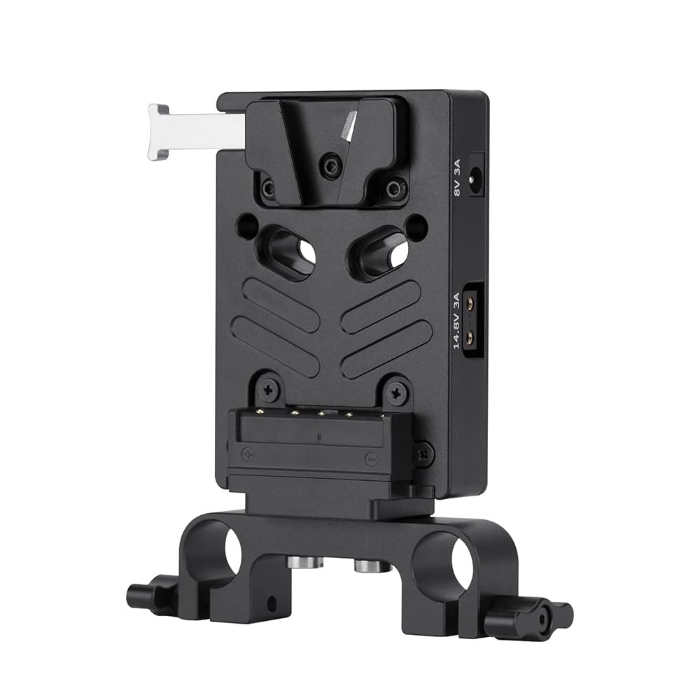 니체 V 마운트 배터리 플레이트, 15mm 막대 클램프가 있는 8V / 3A DC, 14.8V D탭 및 PD 3.0 USB-C 출력 포트 - N21-D7 - 상품 이미지