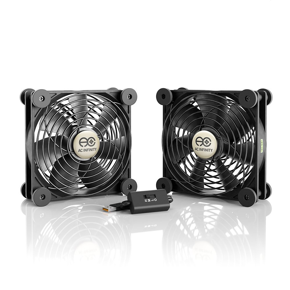 AC 인피니티 멀티팬 S7, 조용한 듀얼 120mm USB 팬, UL 인증을 받아 수신기 DVR 플레이스테이션 Xbox 컴퓨터 캐비닛 냉각 기능 제공 S1 - 상품 이미지