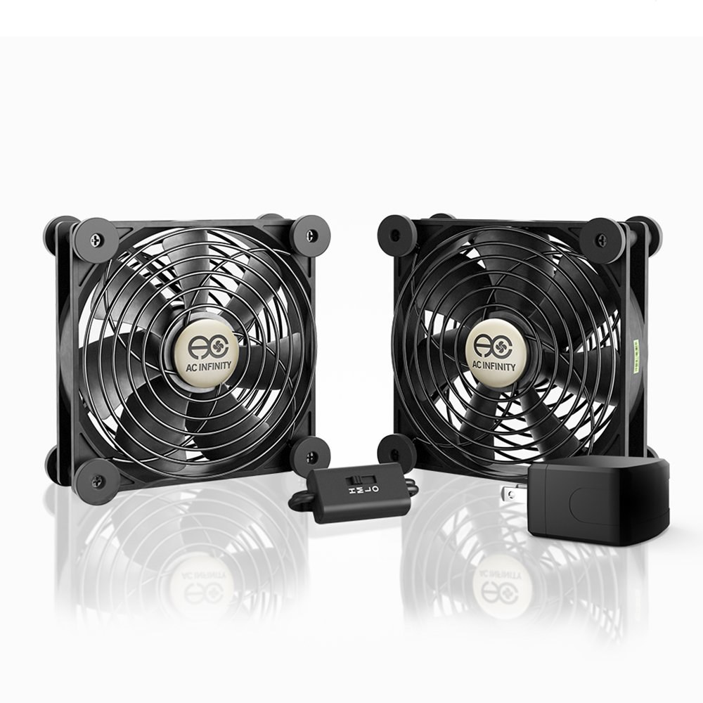 AC 인피니티 멀티팬 S7-P, 속도 제어가 가능한 조용한 듀얼 120mm 구동 팬, UL 인증을 받은 리시버 DVR 플레이스테이션 Xbox 부품 냉각 기능 S1 - 상품 이미지