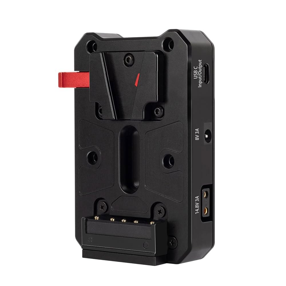 CaTeFo V 마운트 배터리 어댑터 플레이트, USB-C PD 65W 급속 충전기가 장착된 전원 공급 장치 스플리터, QC3.0 USB-A D-TAP 8V 12V DC 출력, - 상품 이미지