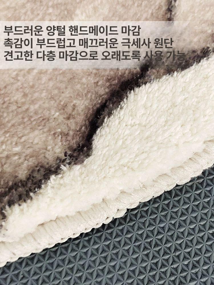 극세사 원형 러그 카펫 발매트 다채로운 색상 사철용 거실 인테리어 바닥장식 - 상세 이미지 3