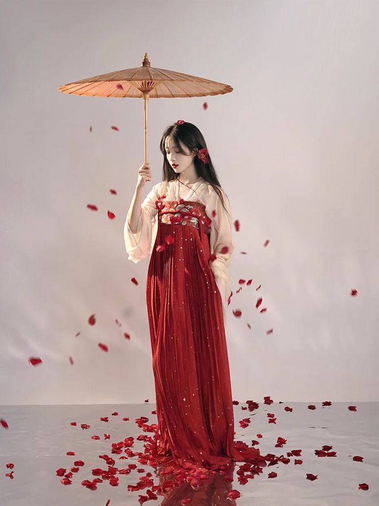 한푸 의상 졸업사진 선녀복 할로윈 여성 파티 코스프레 코스튬 세트 드레스 공연 무대 원피스 - 상세 이미지 3