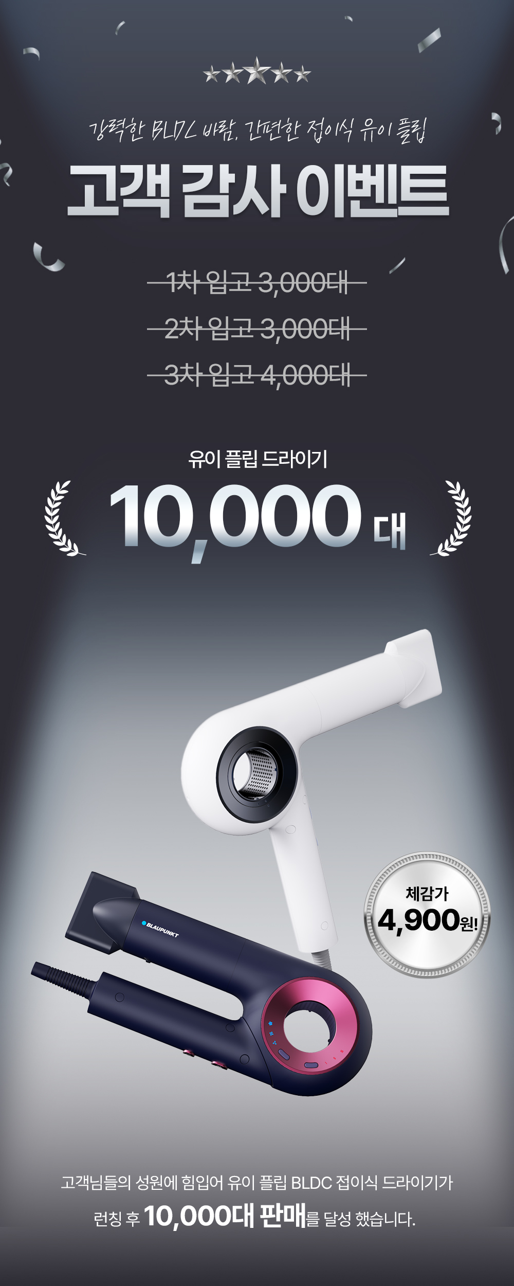 블라우풍트 유이플립 접이식 헤어드라이기 여행용 휴대용 미용실 헤어드라이어 판매처 상세 정보 이미지 1