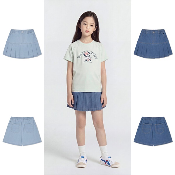 폴햄키즈 시그니처 여아 헤지 데님 스커트 숏팬츠2color(택1) G2RR2050 - 상품 이미지