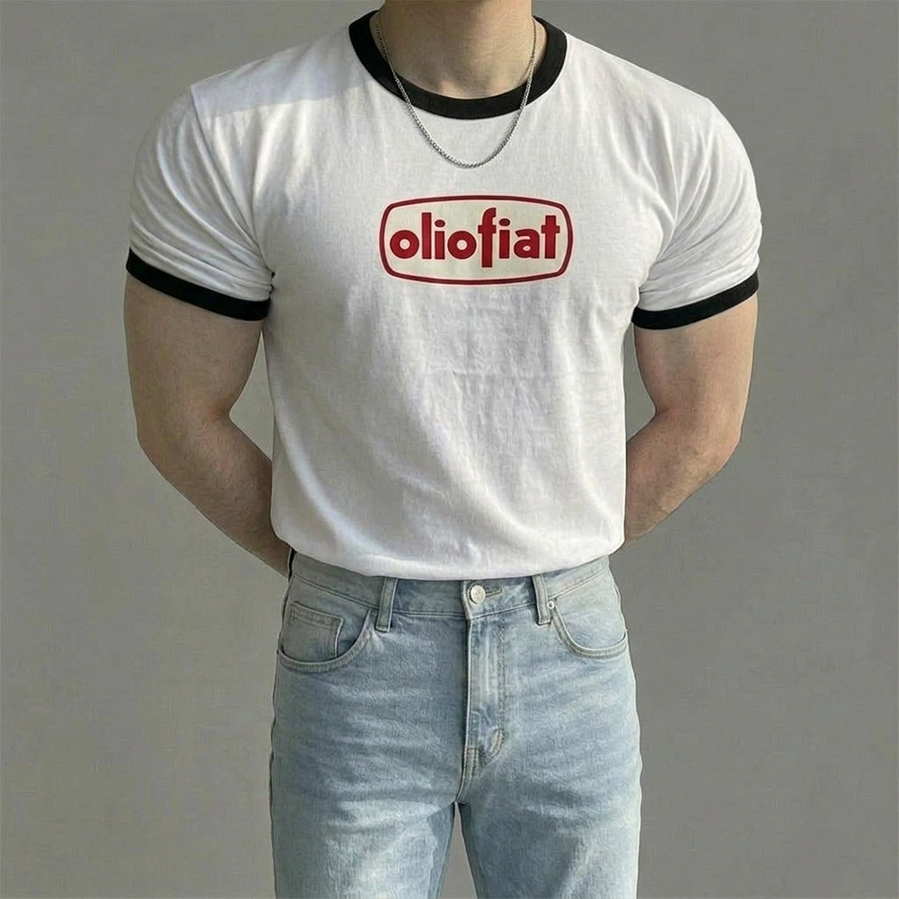 페일라인 올리오 머슬핏 링거티 반팔티 화이트, 프리사이즈 - 상품 이미지