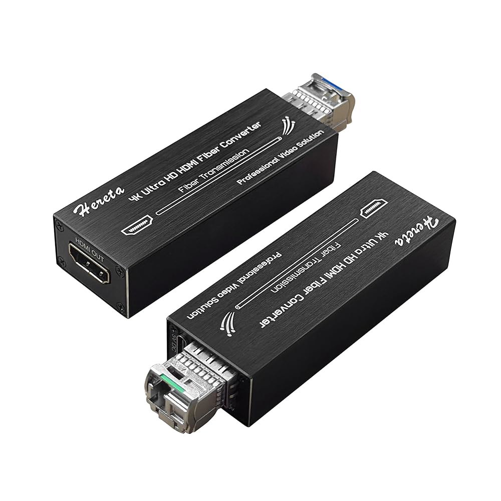단일 모드에서 최대 20km까지 SFP 모듈이 탑재된 미니 4K HDMI-LC 파이버 익스텐더 10.3Gbps 비디오 컨버터 울트라 HD 광 트랜시버, 4Kx2K@30Hz 해상도, - 상품 이미지