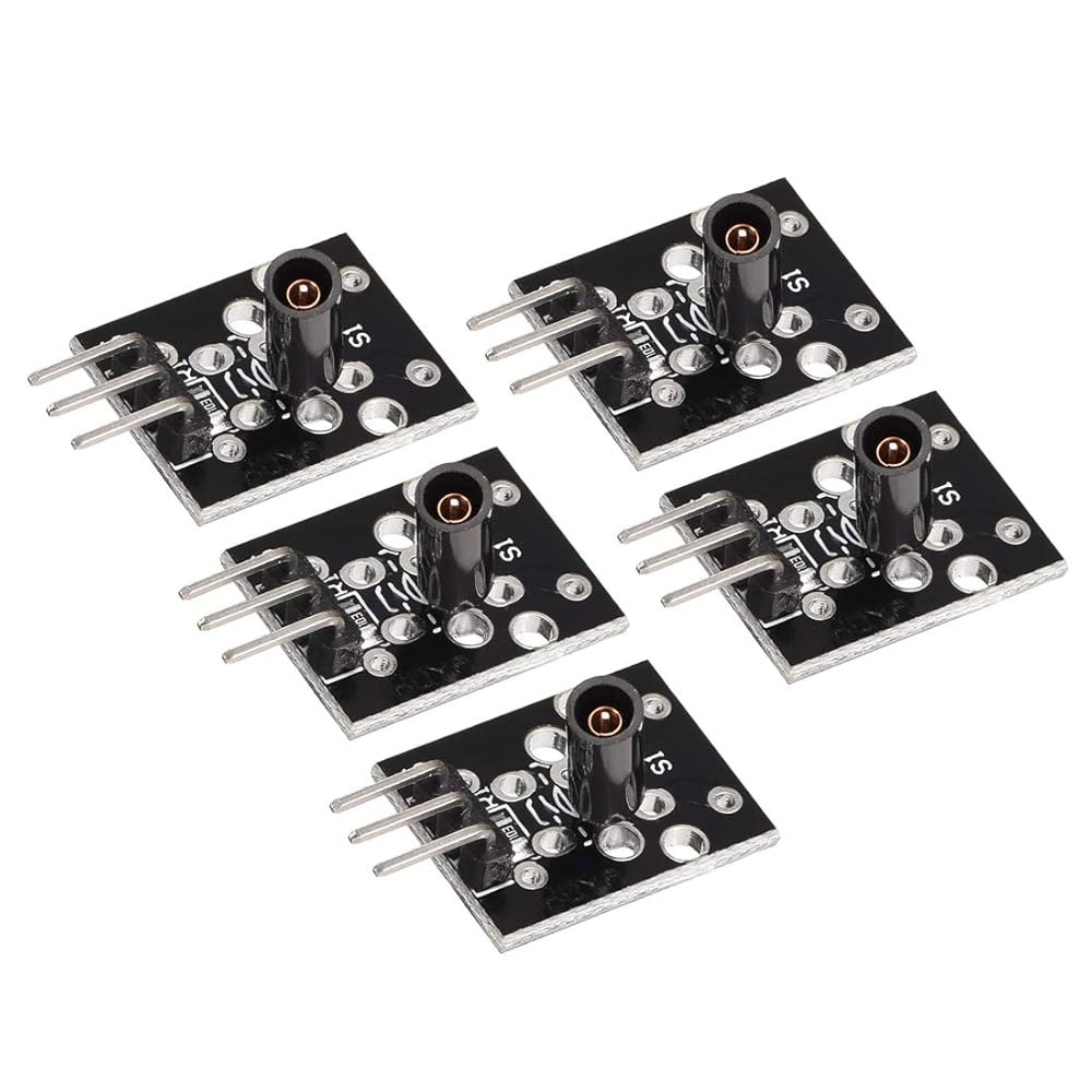 아두이노 5pc용 uxcell KY-002 SW-18015P 충격 진동 스위치 센서 모듈 - 상품 이미지