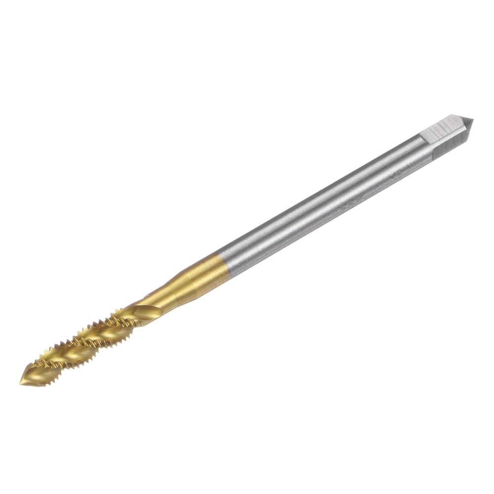 uxcell 메트릭 나선형 플루트 탭, M6 x 1 H2 스레드 100mm 엑스트라 롱 스크류 기계 수리용 티타늄 코팅 탭핑 도구 M2.5 x 0.45 x 100mm - 상품 이미지
