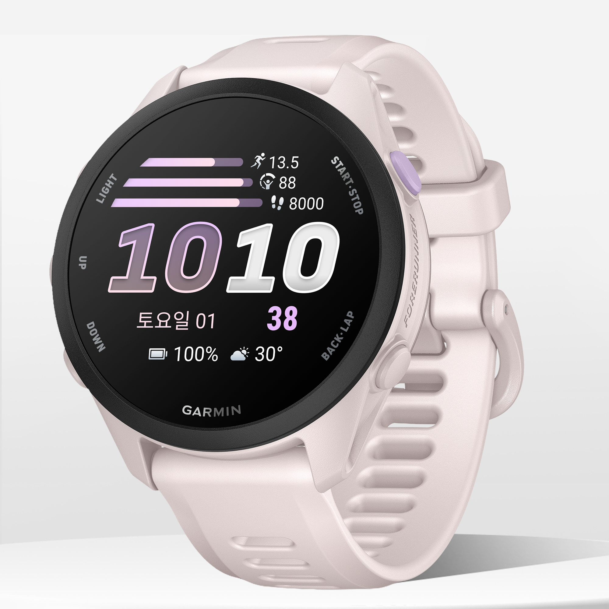 가민 포러너70 러닝 GPS 스마트워치 소프트 핑크, 43mm - 상품 이미지