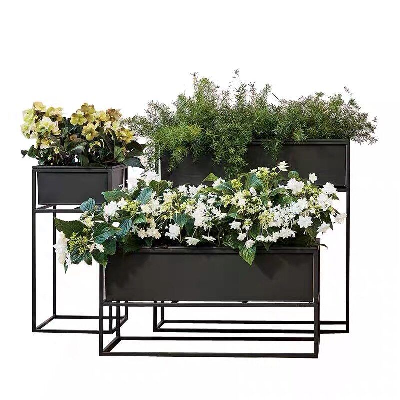 철제 화분 받침대 야외 정원 발코니 식물 선반 길이30x폭30x높이70 cm 이미지 6