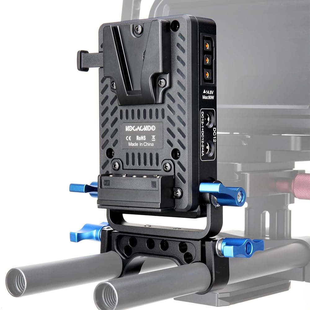 D탭, DC 8V /4A 2개, 12V USB 5V /2.1A 및 /3A, 9V /2A, /2A 출력 포트가 있는 코카쿠 미니 V 마운트 배터리 어댑터 플레이트, BMPCC 4K - 상세 이미지 2